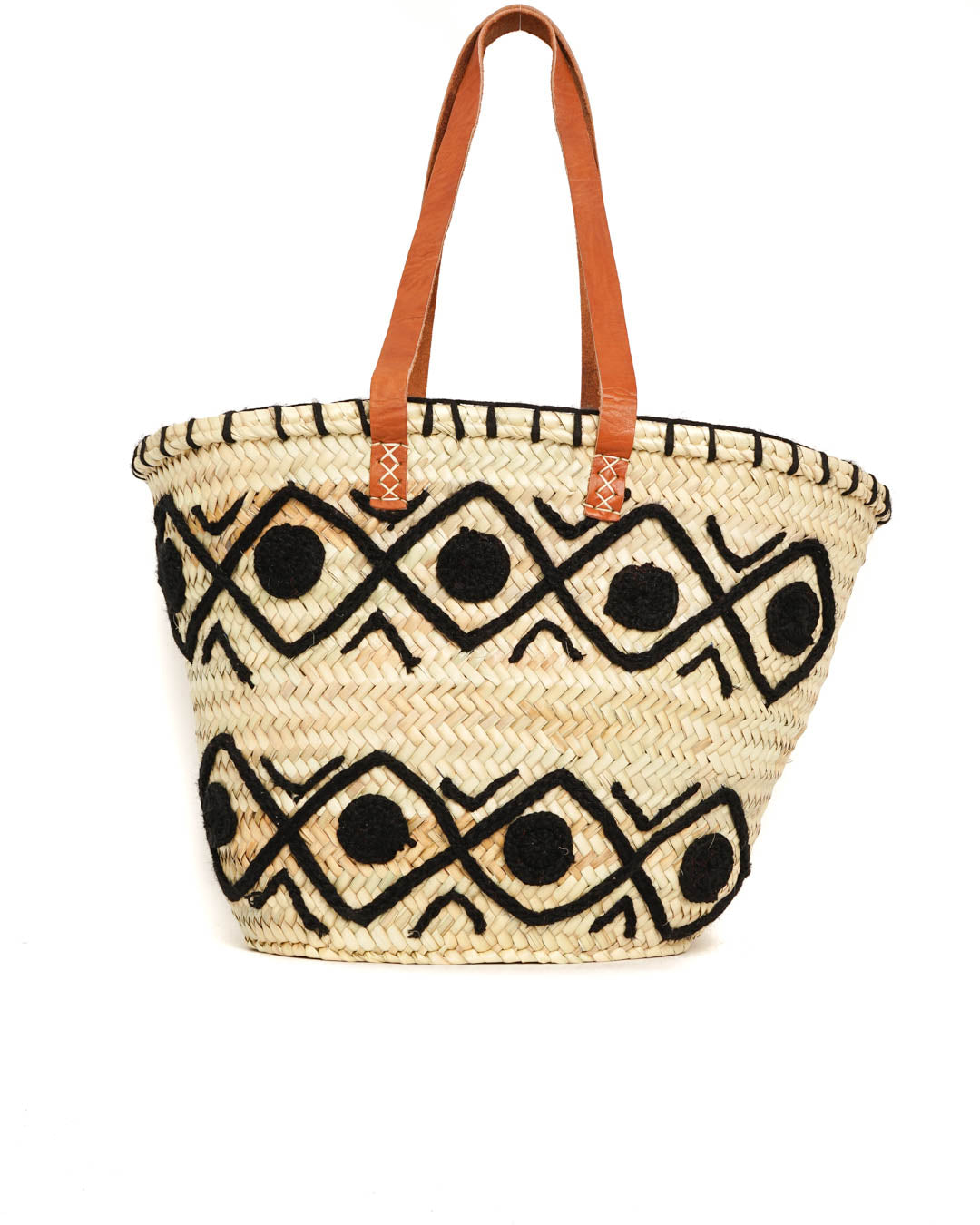 Moroccan Market Tote – Natural Woven Straw Shoulder Bag