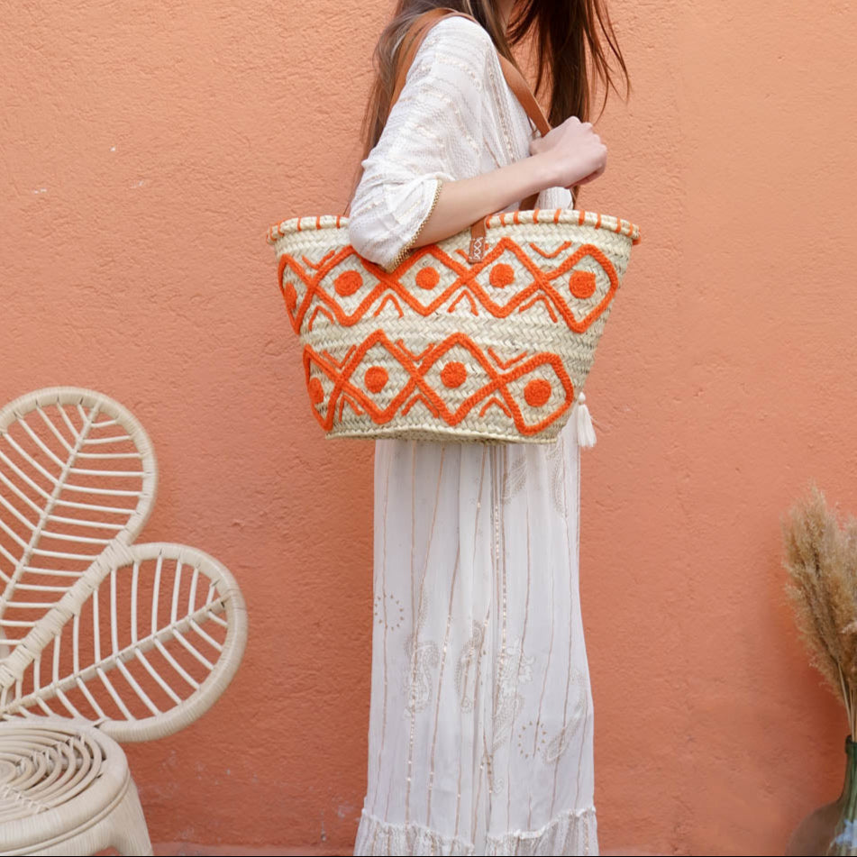 Handcrafted Straw Market Tote – French Basket Style